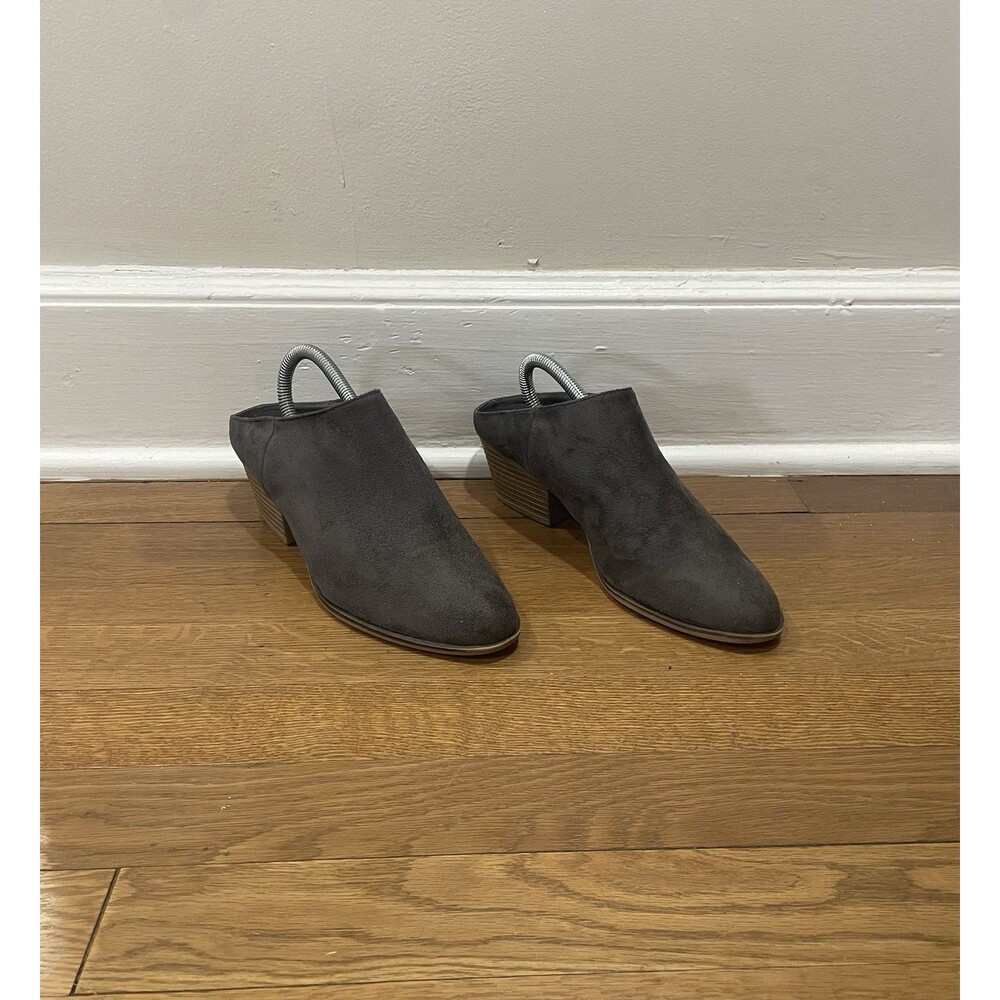Chinese Laundry SHELBI Gray Almond Toe Mules Slip On Shoes Women Sz 8.5 EUR 39